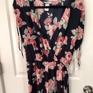 ❌SOLD❌ Navy/Pink floral pants Jumpsuit
